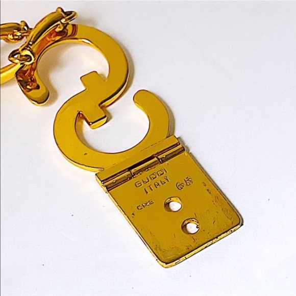 Authentic Gucci Rare Gold Plated GG Chain Link Belt Size 65